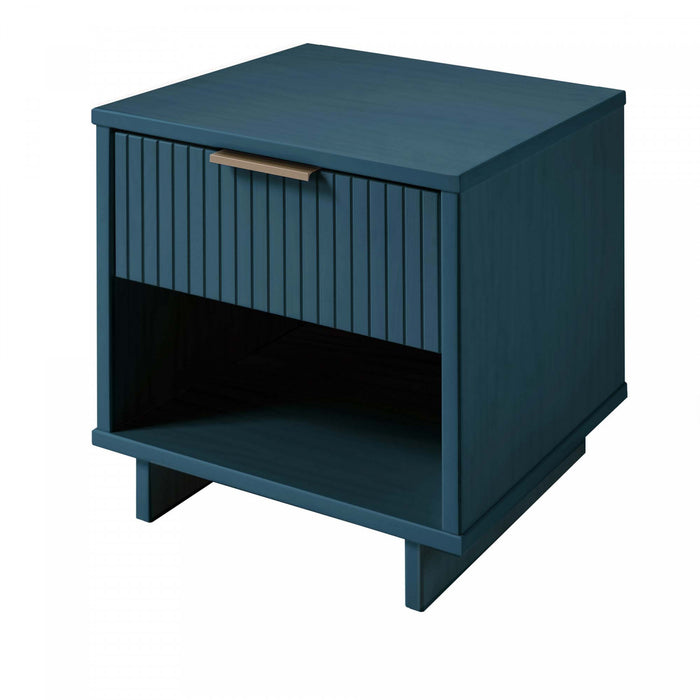 Table de nuit Granville Modern 18\" en bleu minuit (1 tiroir) - Lot de 2
