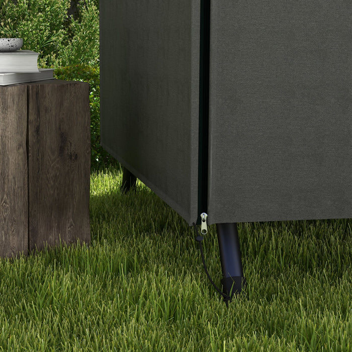 Outsunny Housse de Balancelle 3 Places, 81\" x 49\" x 65\", Gris Fonce