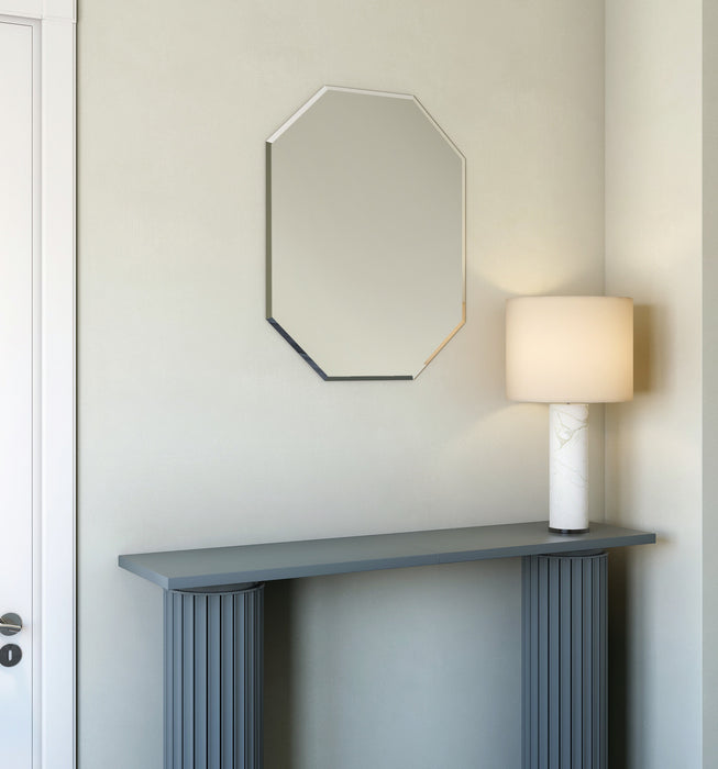 Forge Miroir Octogonal Sans Cadre de 22 Pouces Chrome
