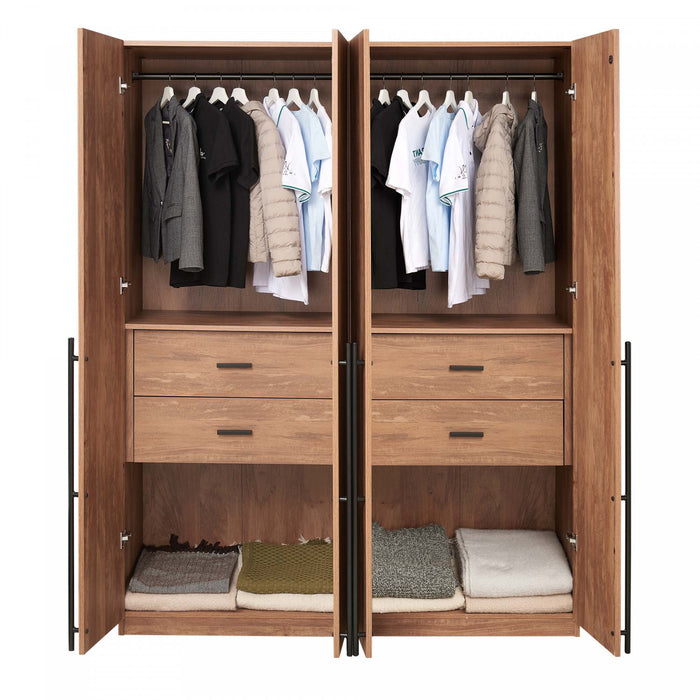 Armoire Lee Modern 32\" en brun dore - Lot de 2