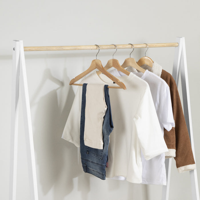 Portant à vêtements Sweedi en bois pour enfants - blanc