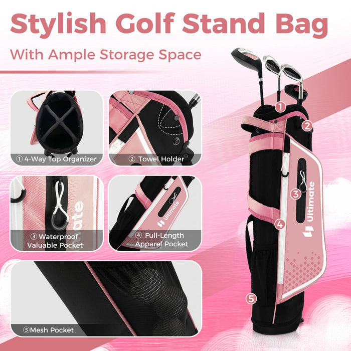 Ultimate Kids Golf Practice Set Junior Complete Golf Club Set Pour Enfants Ages De 8 A 10 Ans