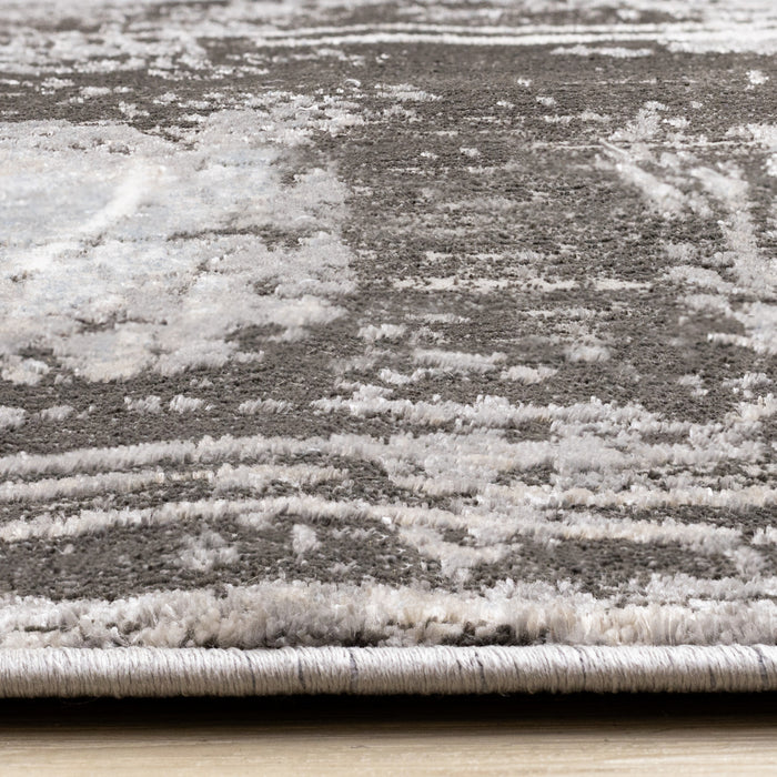 Tapis Hadley au design decolore bleu gris taupe, 5'3\" x 7'7\"