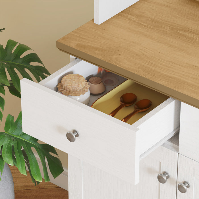 HOMCOM Buffet de cuisine avec tiroirs et armoires de rangement