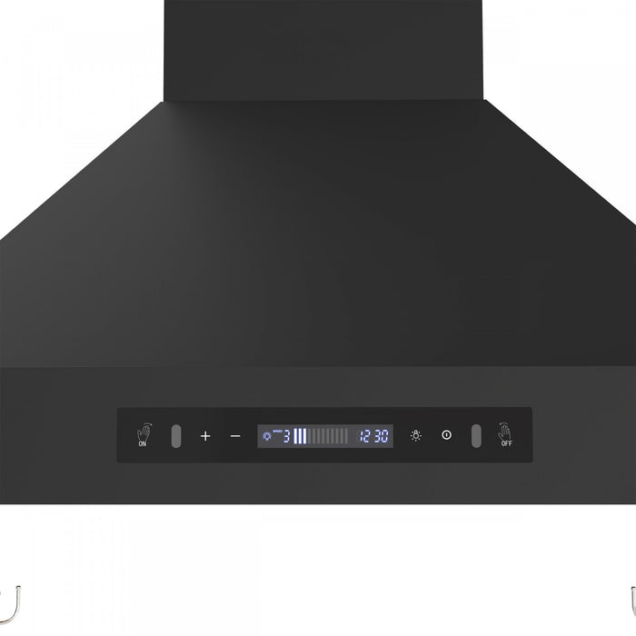 Hotte de cuisiniere murale Venezia de 30 po, noir-FRHWM5503-30BLK