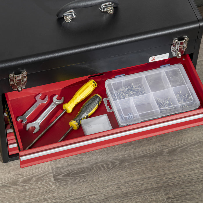 Durhand Boite A Outils En Metal Organisateur De Coffre Avec Tiroirs