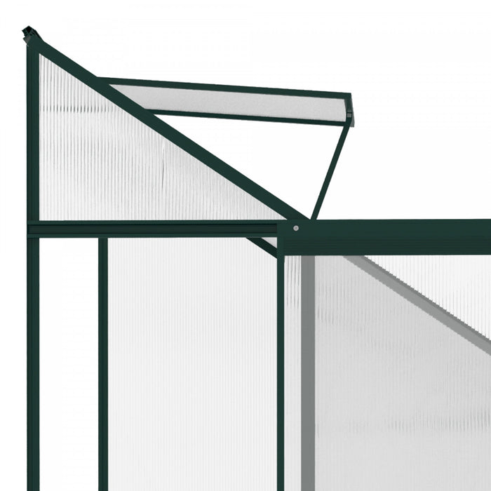 Outsunny Serre De Jardin Aluminium Polycarbonate Serre A Tomates Jardinerie Plantes Avec Fenetre Et Porte Coulissante Dim. 75.5\"l X 50\"l X 86.5\"h Transparent Et Vert