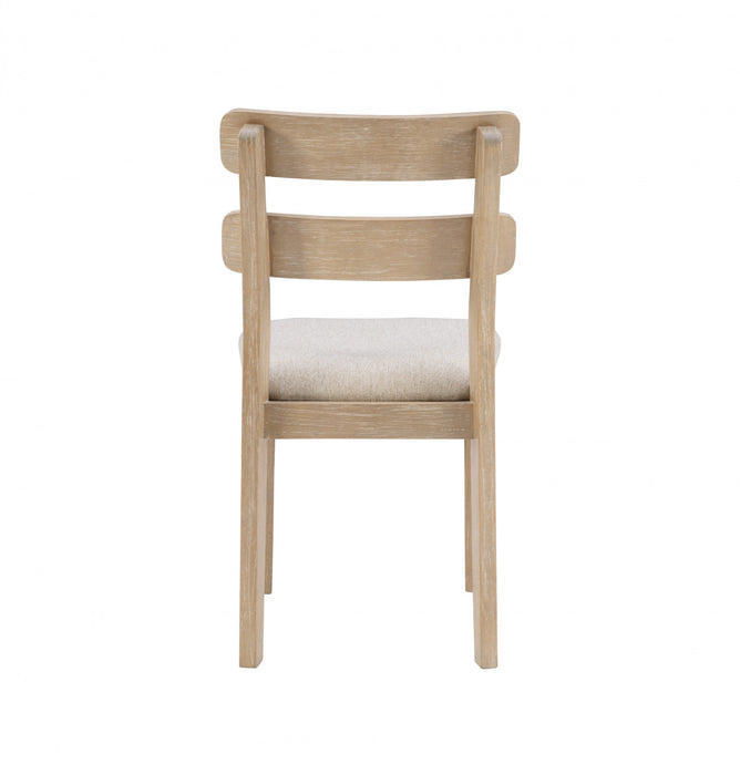 Chaise de salle à manger Drury en tissu naturel - ensemble de 2