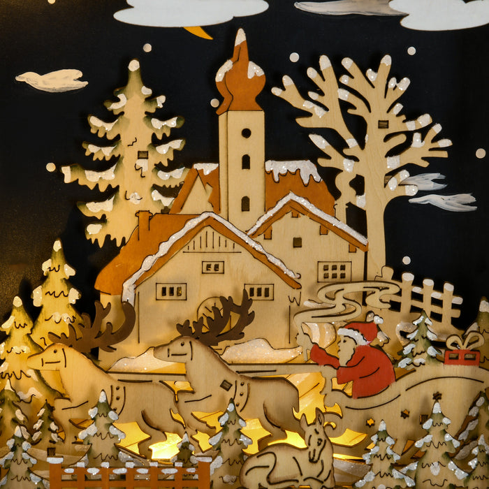 Homcom Calendrier De L'avent De Noel, Compte A Rebours Jusqu'a Noel En Bois