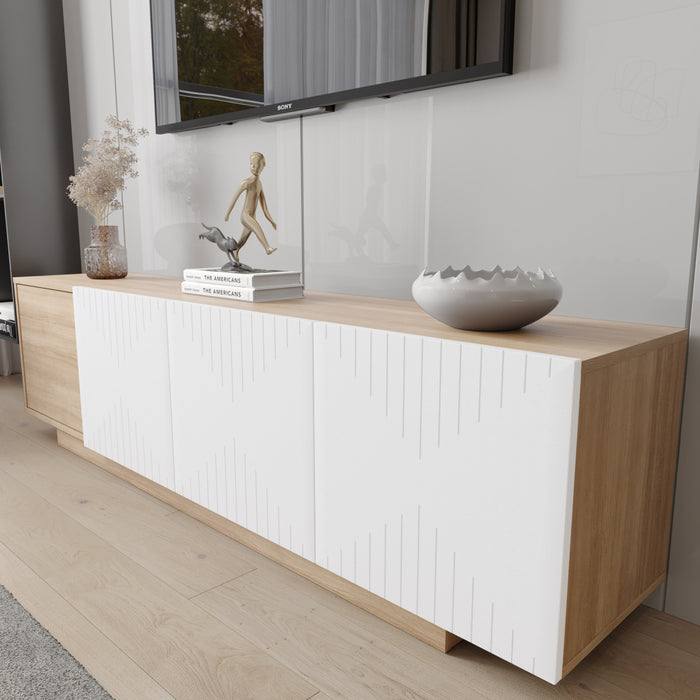 Meuble pour téléviseur Riva Nordika de 72 po - érable naturel