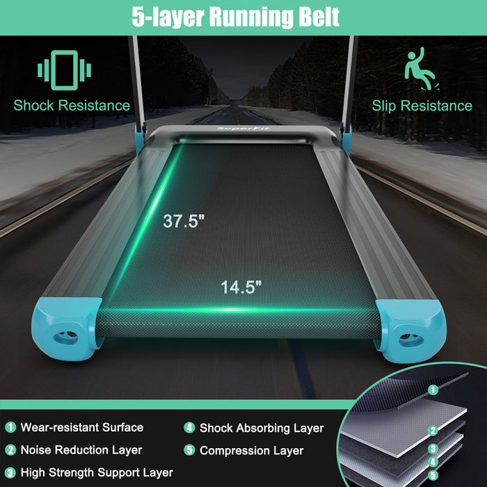 Marque Costway Tapis De Course/marche Compact Electrique Pliant Avec Application Haut Parleur