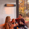 Outsunny 1500 W Wall Mounted Electric Patio Heater Outdoor Heater, Black