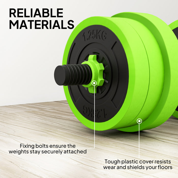 Soozier Ensemble d'halteres 4 en 1 de 44 lb, support de pompe