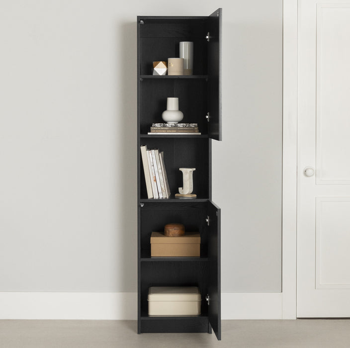 Liora Bibliotheque Etroite 2 Portes - Chene Noir
