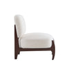 Coco Modern Boucle Lounge Chair with Solid Wood Frame, Beige | Coco Fauteuil de Salon Moderne en Bouclette avec Cadre en Bois Massif, Beige