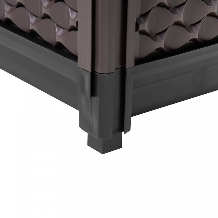 Outsunny Arche De Jardin Avec Deux Jardinieres En Acier Pour Plantes Grimpantes, Mariages, Fetes, Marron