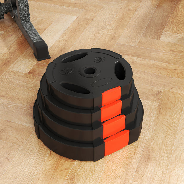 Soozier Lot De 4 Plaques De Poids Avec 3 Poignees, 2 X 11 Lb + 2 X 5.5 Lb
