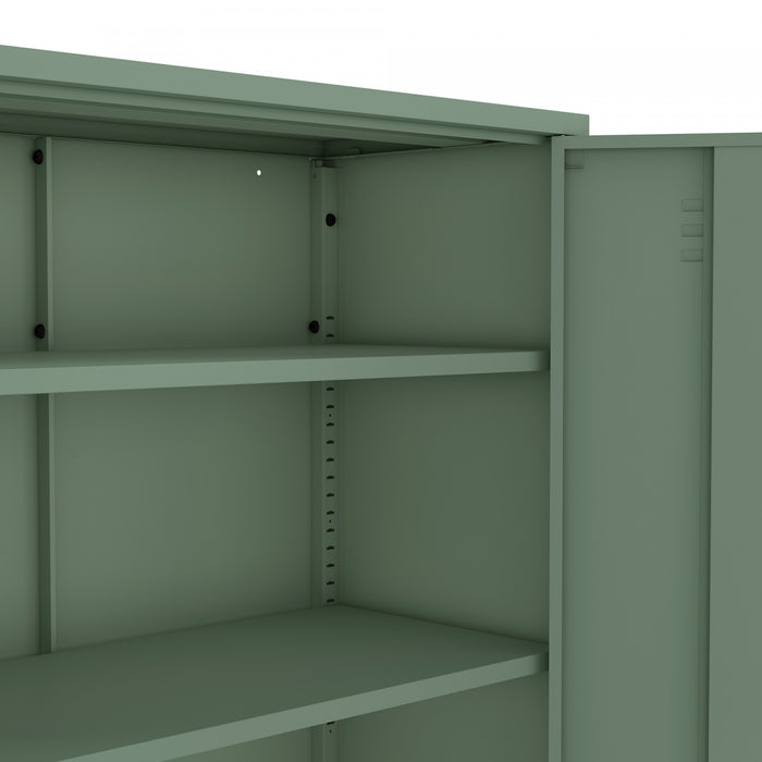 Armoire d’appoint moderne Naomi 32\" en metal vert sauge