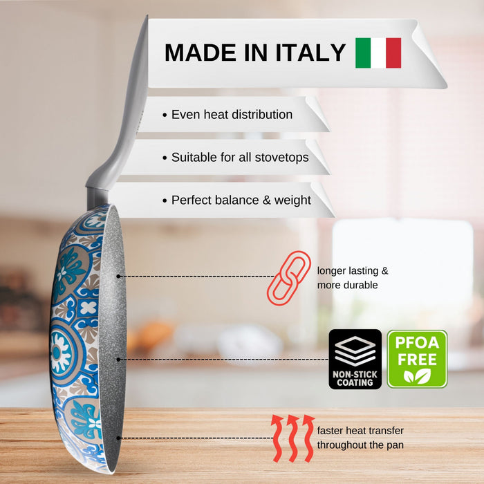 Poele Italienne Arimi Celeste 28cm