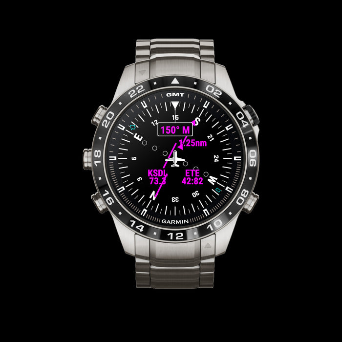 Garmin Marq Aviator Gen 2 Montre Intelligente De Luxe - Ultra Durable Avec Boitier En Titane Et Ecran Amoled