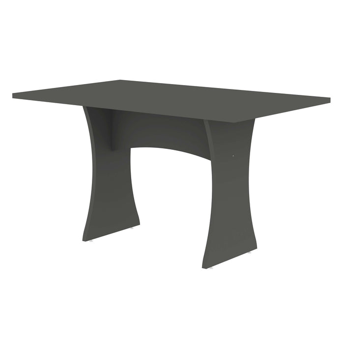Ensemble de salle a manger Coney style milieu du siecle, 3 pieces, gris charbon