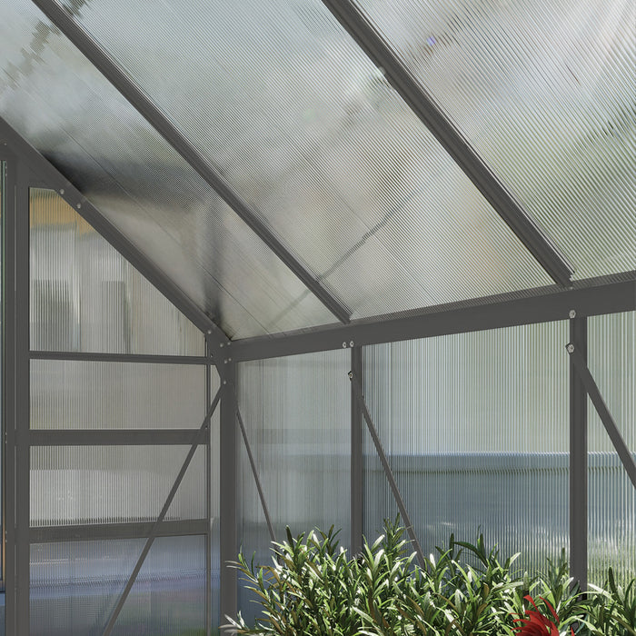 Outsunny Serre Exterieure En Polycarbonate 6' X 8' X 6.5'