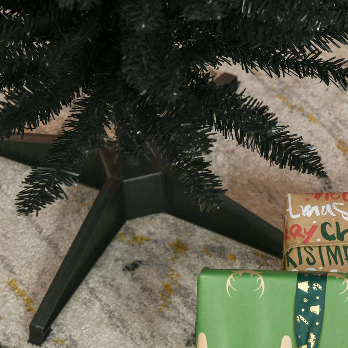 Homcom Arbre De Noel, Arbre De Noel Fin Avec Branches Realistes, Noir