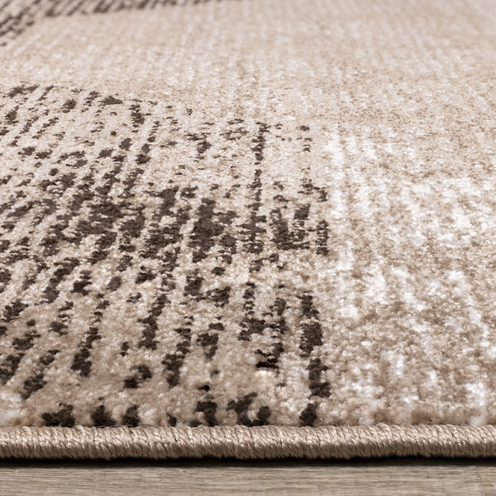 Carpette May à motifs géométriques vieillis - 7 pi 10 po x 10 pi 6 po