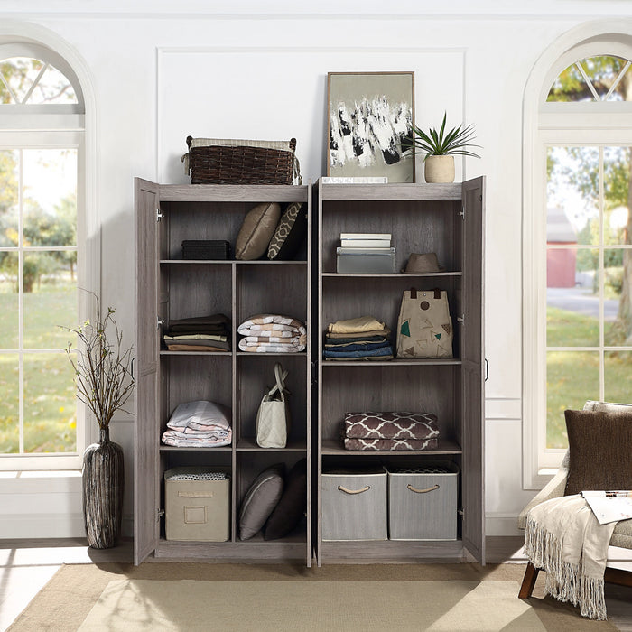 Armoire moderne Hopkins 2 pieces en gris