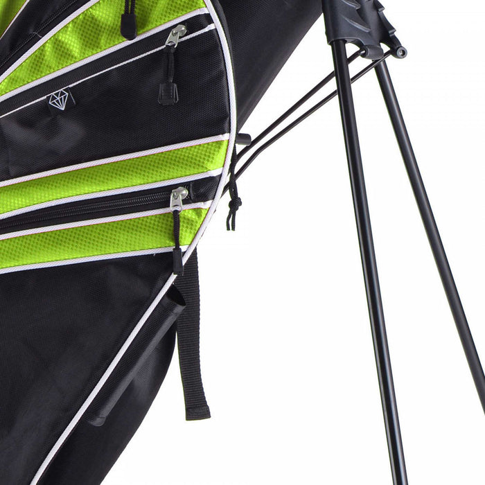 Costway Golf Stand Cart Bag Club W/6 Way Divider Carry Organizer Poches De Stockage Vert