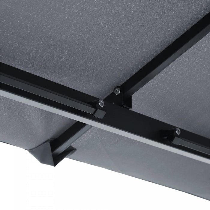 Outsunny 10 Pi X 10 Pi A Toit Souple Exterieur Gazebo Murs Rideaux En Maille A Cadre En Acier