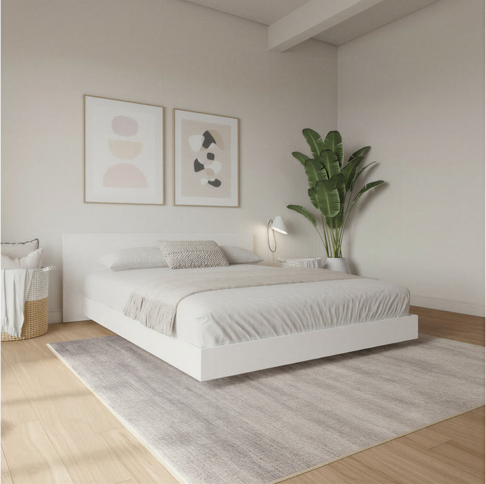 Lit plateforme bas Satori avec tete de lit Double