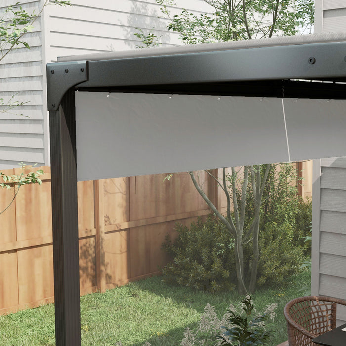 Outsunny Rideaux De Pergola Avec Grandes Fenetres Pour Pergola De 10' X 10'