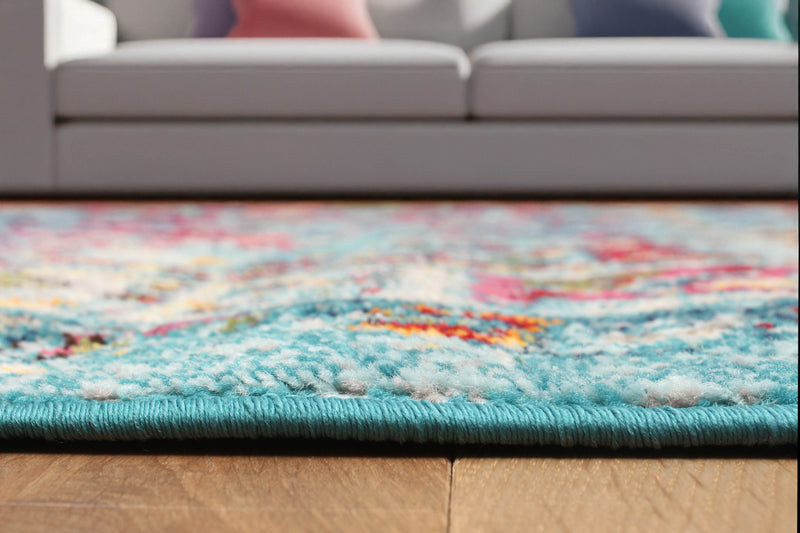 Tapis Traditionnel Jasmine 5'0\" x 8'0\" en Bleu