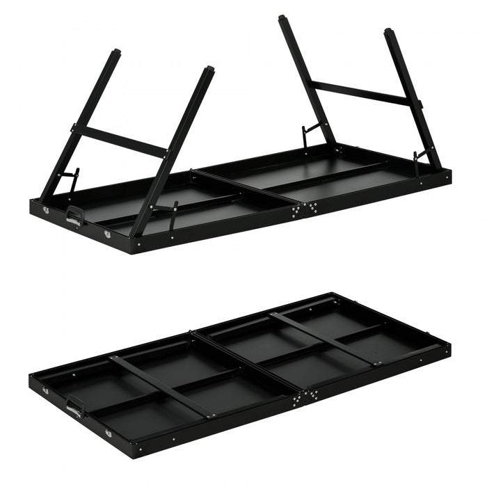 Soozier Table De Ping-pong De Taille Moyenne, Pliante En Aluminium