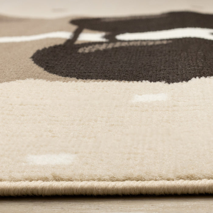 Carpette Forte à motif de chien confiant pour enfants - 3 pi 11 po x 5 pi 7 po