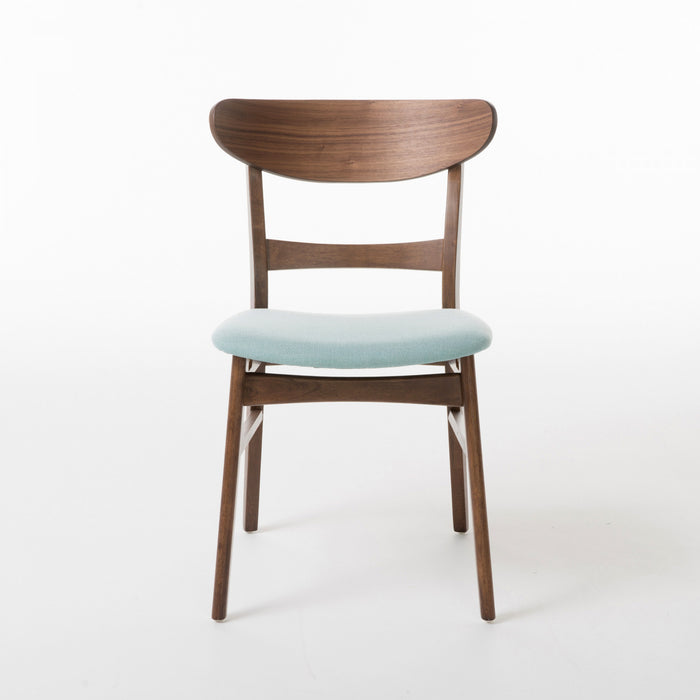 Katte Ensemble De 2 Chaises De Salle A Manger Avec Assise Rembourree Et Structure En Bois De Caoutchouc Massif, Menthe