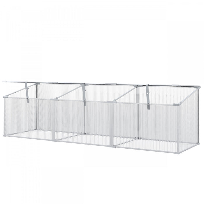 Outsunny Serre A Cadre Froid Avec Dessus Ouvrable, 71\" X 21\" X 20\"
