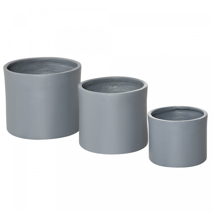 Outsunny Lot de 3 Pots de Fleurs, Pots de Fleurs avec Trous de Drainage