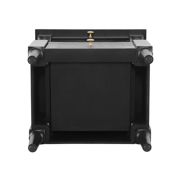 Aspen Lot de 2 Tables de Nuit avec Tiroirs et Etageres Ouvertes, Noir