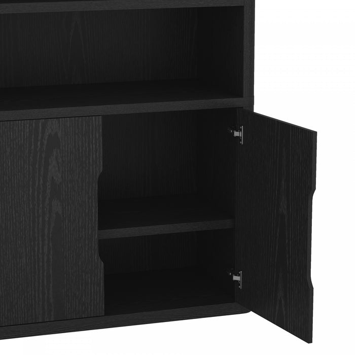 Armoire bibliotheque moderne Rivington 40\" en noir