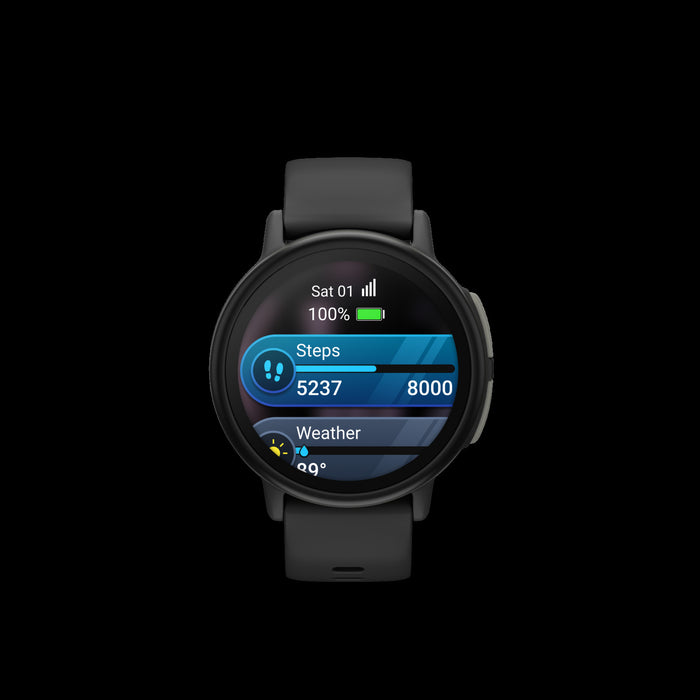 Montre intelligente pour enfants Garmin Bounce 2 Slate Gray - Suivi d'enfants, appels LTE, lecture de musique, jeux d'activite, recompenses pour les corvees, alertes de localisation en temps reel