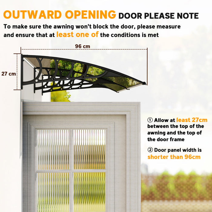 Outsunny Auvent de fenetre, Couverture de patio exterieur