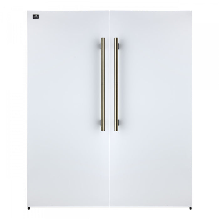Maderno Refrigerateur/congelateur convertible de 60 po, blanc, grille decorative, 27,2 pi³ - FFFFD1722-60SG-WHT