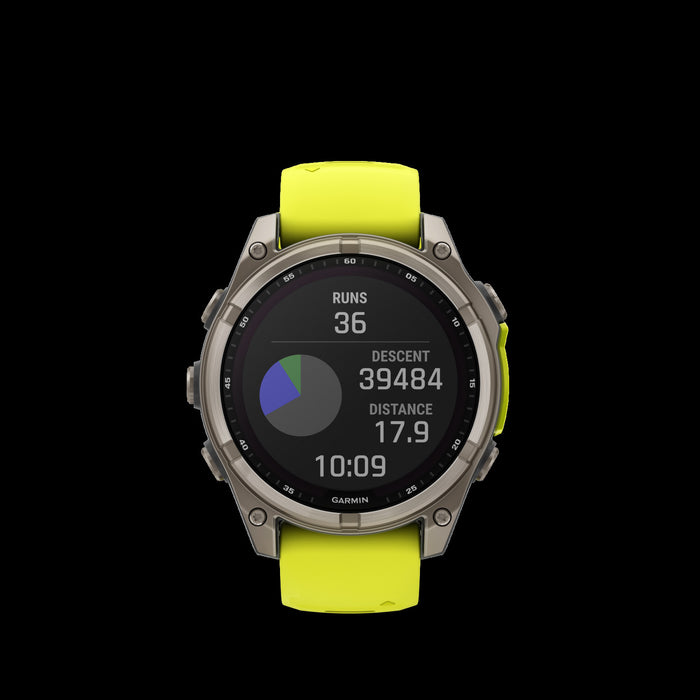  Titanium With Amp Yellow/graphite Silicone Band