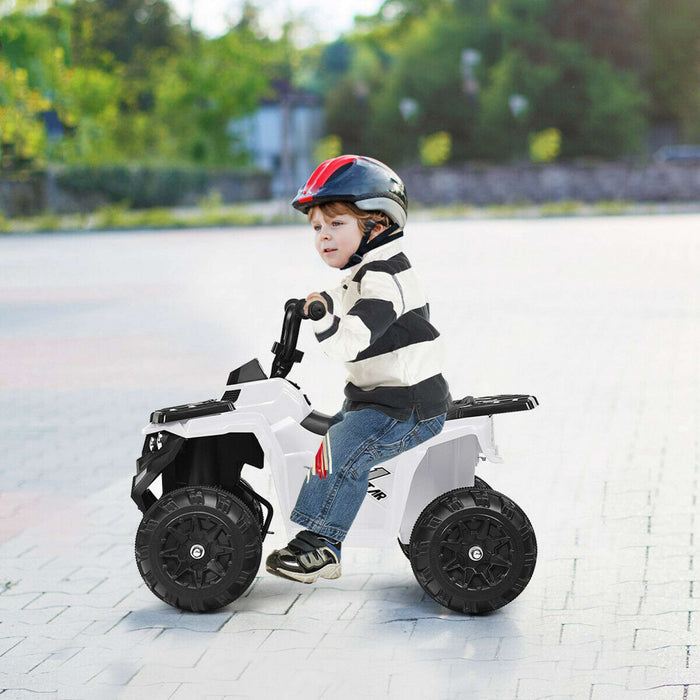 6v Batterie Alimentee Enfants Rouler Sur Atv 4 Roues Quad W / Mp3 & Led Phare Blanc