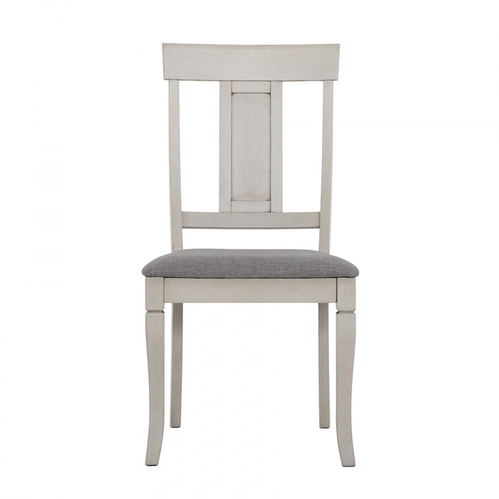 Ensemble de salle a manger rond Prescott 5 pieces avec base sur piedestal et tiroir de rangement, gris (4 places)