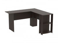 Bureau d’ordinateur de 55 po avec rangement et 2 tablettes - cappuccino