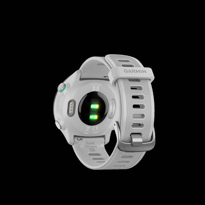 Garmin Forerunner® 55 Montre De Course Gps Intelligente - Suivi Des Sports Et De La Condition Physique, Resistant A L'eau - Blanc