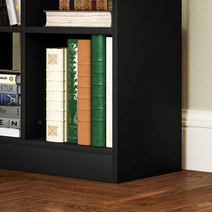 HOMCOM Bibliotheque haute avec tiroir pour bureau a domicile, noir